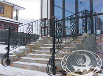 Кованое ограждение лестницы. Фото 13.